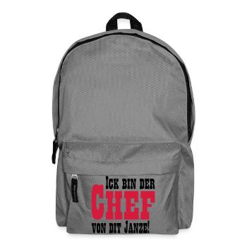 Chef von dit janze - Rucksack - Mittelgrau - Vorne