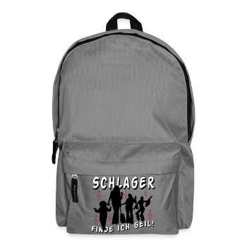 Schlager Liebe Shirt: Finde Ich Geil - Rucksack - Mittelgrau - Vorne