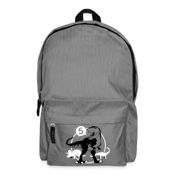 Dinosaurier 5 Jahre T-Shirt - Rucksack - Mittelgrau - Vorne