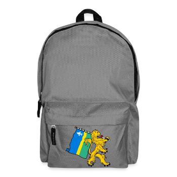 Löwe mit Flagge Flevoland die Flagge - Rucksack - Mittelgrau - Vorne