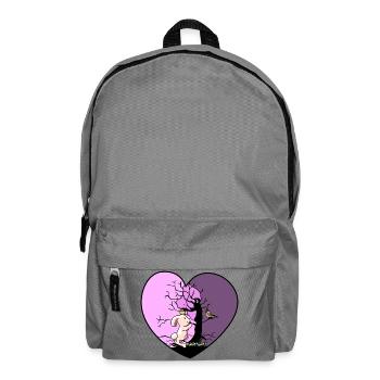 Heart Rabbit Fantasy Bird Kids Toddler Baby - Backpack - elephant grey - Front