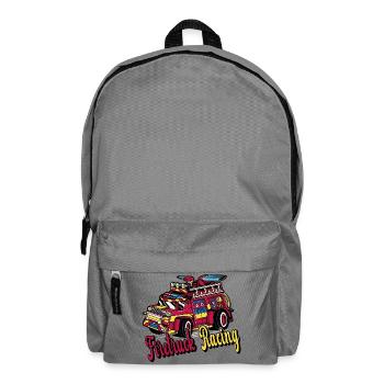 Fire truck racing - Backpack - elephant grey - Front