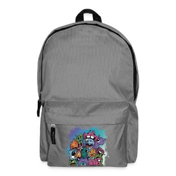 Monster fantasy doodle art drawing characters - Backpack - elephant grey - Front
