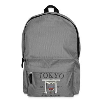 Tokyo, Japan, Torii Asakusa- jinja Handzeichnung - Rucksack - Mittelgrau - Vorne