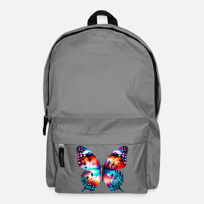 Schmetterling - Rucksack - Mittelgrau