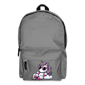 Cool Unicorn Sunglasses Chill Clouds Sky - Backpack - elephant grey - Front