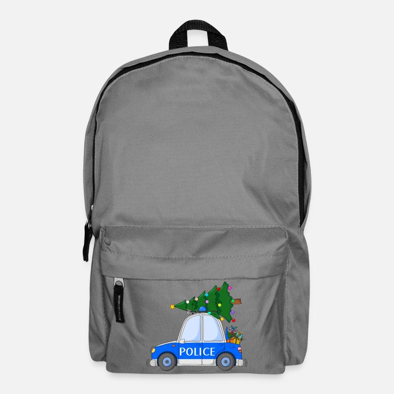 Polizeiauto Police Weihnachten - Rucksack - Mittelgrau