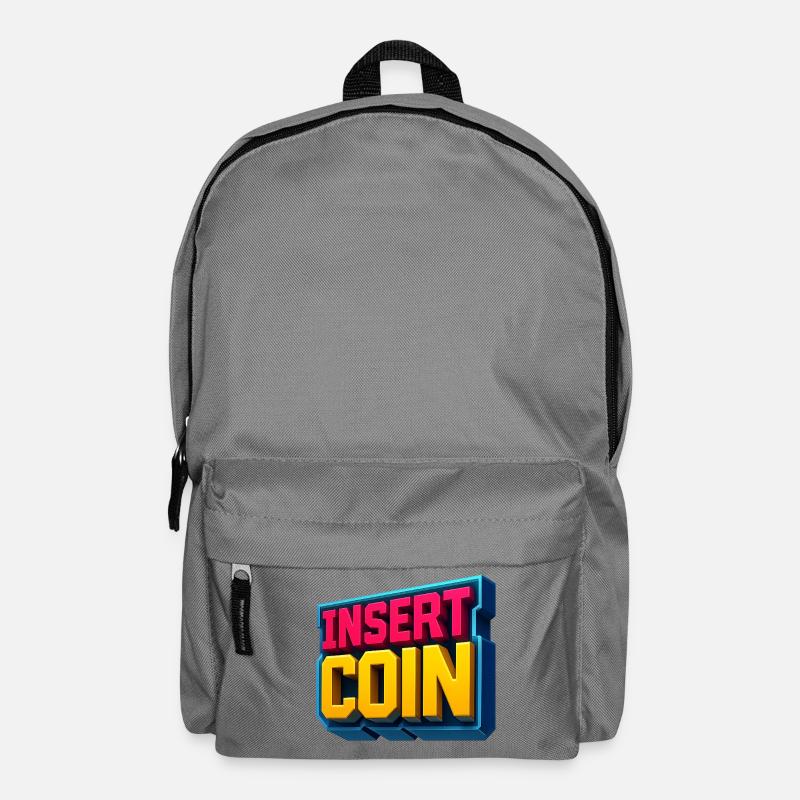 Neon Retro Gaming Design - Backpack - elephant grey