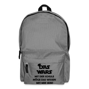 that_was_it_with_school - Backpack - elephant grey - Front