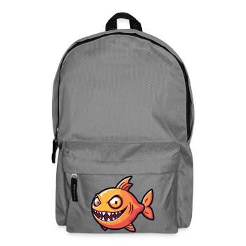 Piranha Fische Halloween Zombie - Rucksack - Mittelgrau - Vorne