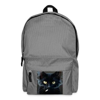 Rauchende Katze Generation Z Meme Katze raucht - Rucksack - Mittelgrau - Vorne