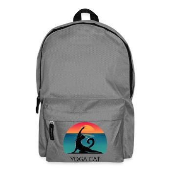 Yoga Cat – Un design décontracté pour les fans de chats - Sac à dos - gris éléphant - Devant