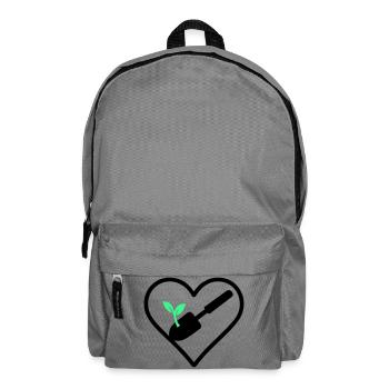 Gardening Heart – Grüne Leidenschaft - Rucksack - Mittelgrau - Vorne