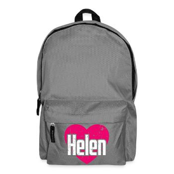 I Love Helen Pinkes Herz Ich liebe Helen - Rucksack - Mittelgrau - Vorne