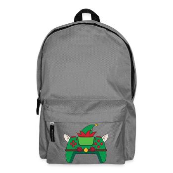 Elf Videospiel-Controller Weihnachts-Gamer-Elf - Rucksack - Mittelgrau - Vorne