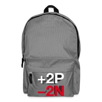 +2P -2N / +peace -hate - let's talk - Backpack - elephant grey - Front
