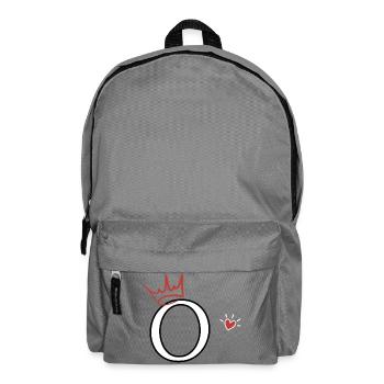 Buchstabe o Kronenherz - Rucksack - Mittelgrau - Vorne