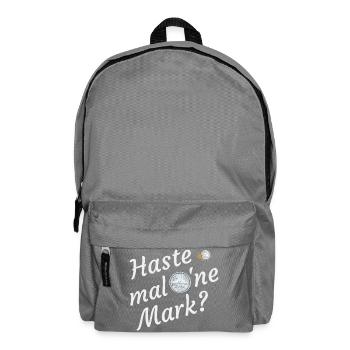 Haste mal ne Mark? Retro, Handzeichnung Münzen - Rucksack - Mittelgrau - Vorne