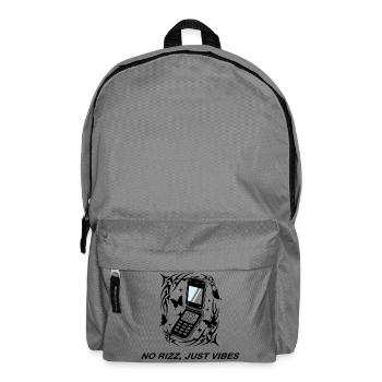 No Rizz Just Vibes Cell Phone - Backpack - elephant grey - Front