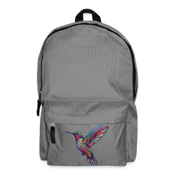 Motif kaléidoscope de colibri Colibri Vol coloré - Sac à dos - gris éléphant - Devant