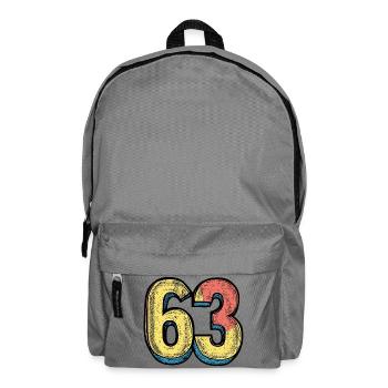 63 Number Colorful - Backpack - elephant grey - Front