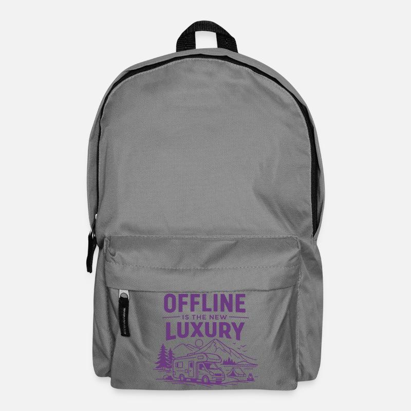 Offline ist der neue Luxus – Camper Szene - Rucksack - Mittelgrau