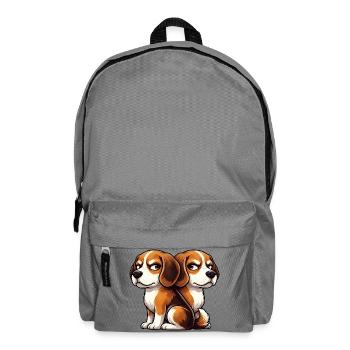Amis de dessins animés Beagle mignons - Sac à dos - gris éléphant - Devant