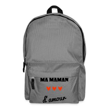 MOM. MOTHER'S DAY. HEART. FEAST. HAPPY BIRTHDAY - Backpack - elephant grey - Front