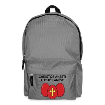 Christos Anesti Alithos Anesti Greek Easter Egg - Backpack - elephant grey - Front