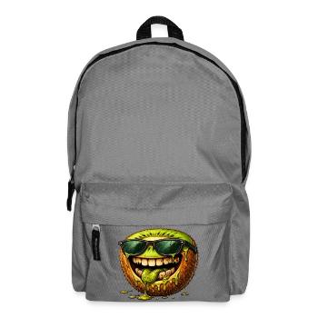 Coole Kiwi Frucht Zombie Design für Horrorfans - Rucksack - Mittelgrau - Vorne