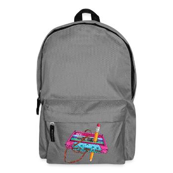 80er Kassette Stift - Rucksack - Mittelgrau - Vorne
