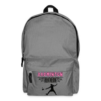 Badminton Rentnerin Rente Ruhestand Badmintonerin - Rucksack - Mittelgrau - Vorne