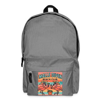 Malle Diven Beach Club Flamingo Mallorca Party  - Rucksack - Mittelgrau - Vorne