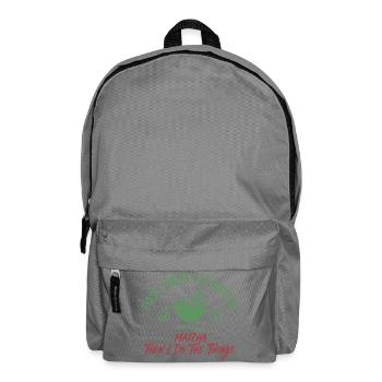First I Drink The Matcha Then I Do The Things - Backpack - elephant grey - Front