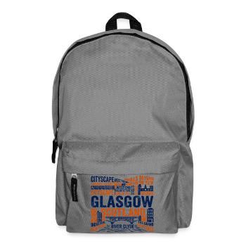 Glasgow Scotland Urban Skyline River Clyde - Backpack - elephant grey - Front