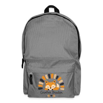 Großer Bruder Fuchs Boho Waldtier Design - Rucksack - Mittelgrau - Vorne