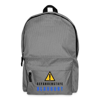 Gefahrstufe BlauGurt JiuJitsu - Rucksack - Mittelgrau - Vorne