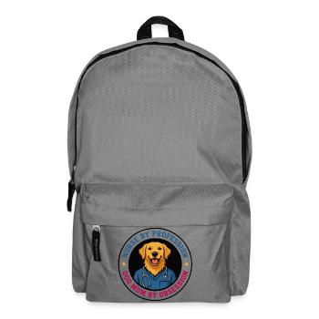 Nurse By Profession Dog Mom By Obsession - Backpack - elephant grey - Front