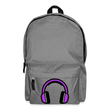 Silhouette musicale des écouteurs - Sac à dos - gris éléphant - Devant