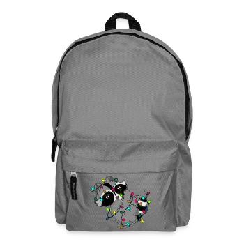 Snuggles der Waschbär und die Lichterkette - Rucksack - Mittelgrau - Vorne