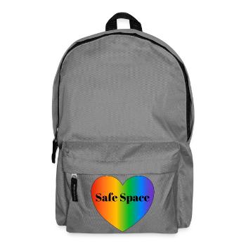 LGBT-Pride-Flagge im sicheren Raum - Rucksack - Mittelgrau - Vorne