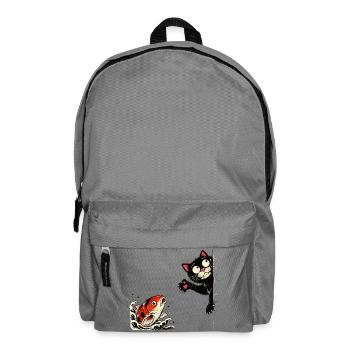 Poisson koi carpe carpe koi chat koi - Sac à dos - gris éléphant - Devant