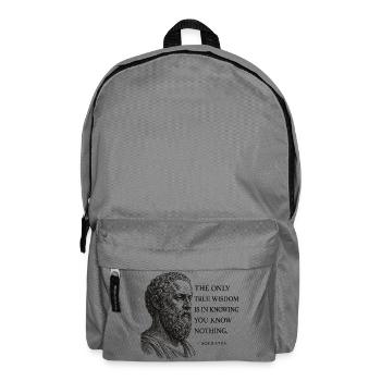 Sokrates' wahre Weisheit - Rucksack - Mittelgrau - Vorne