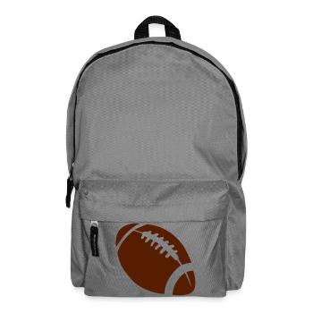 Braunes Football-Design mit Nahtstich - Rucksack - Mittelgrau - Vorne