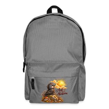 Auf zu neuen Abenteuern - Rucksack - Mittelgrau - Vorne