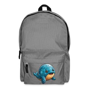 Kuscheliger Blauwal-Charakter - Rucksack - Mittelgrau - Vorne