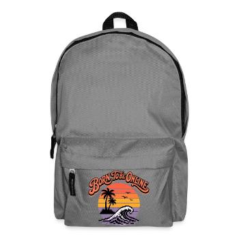 Born to Be Online Retro Sunset Surf - Rucksack - Mittelgrau - Vorne