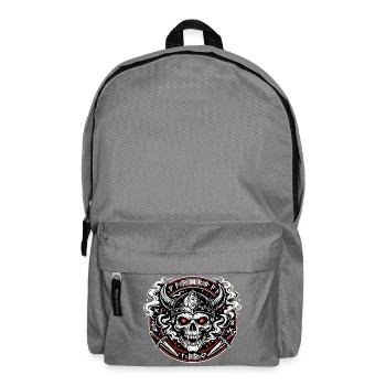 Vikingenschädel Feuerkreis - Rucksack - Mittelgrau - Vorne