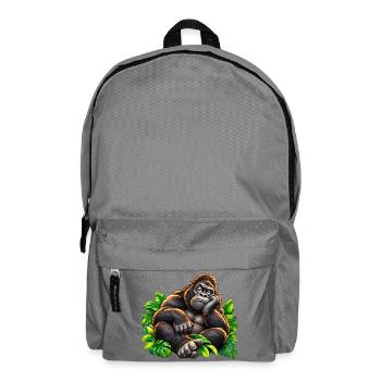 Loungegorilla im Dschungel - Rucksack - Mittelgrau - Vorne