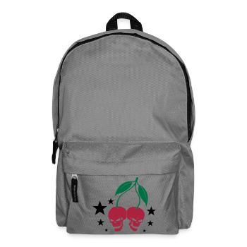 Cherry Skulls - Rucksack - Mittelgrau - Vorne